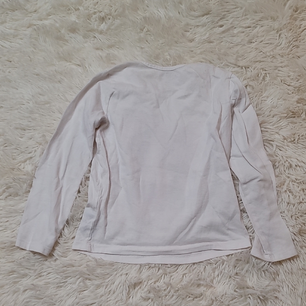 GAP, White and Pink Long Sleeve Paris Tee, Size 5, Girls - Picture 6 of 6
